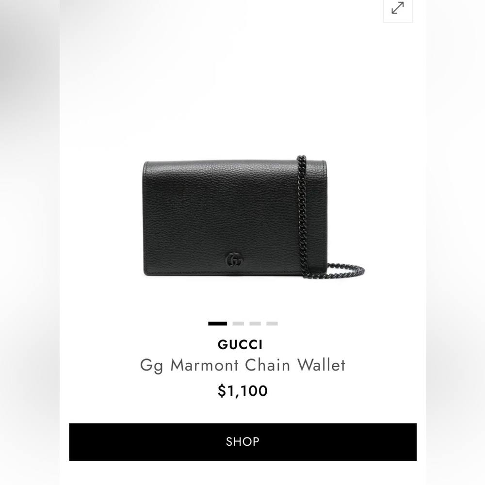 GUCCI GG Marmont Chain Wallet - Picture 3 of 16